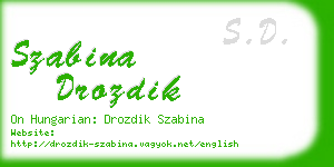 szabina drozdik business card